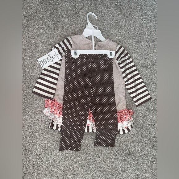 Rare Editions Toddler Girls Elephant Tiered Top with Leggings Set - 24 months - Picture 2 of 2